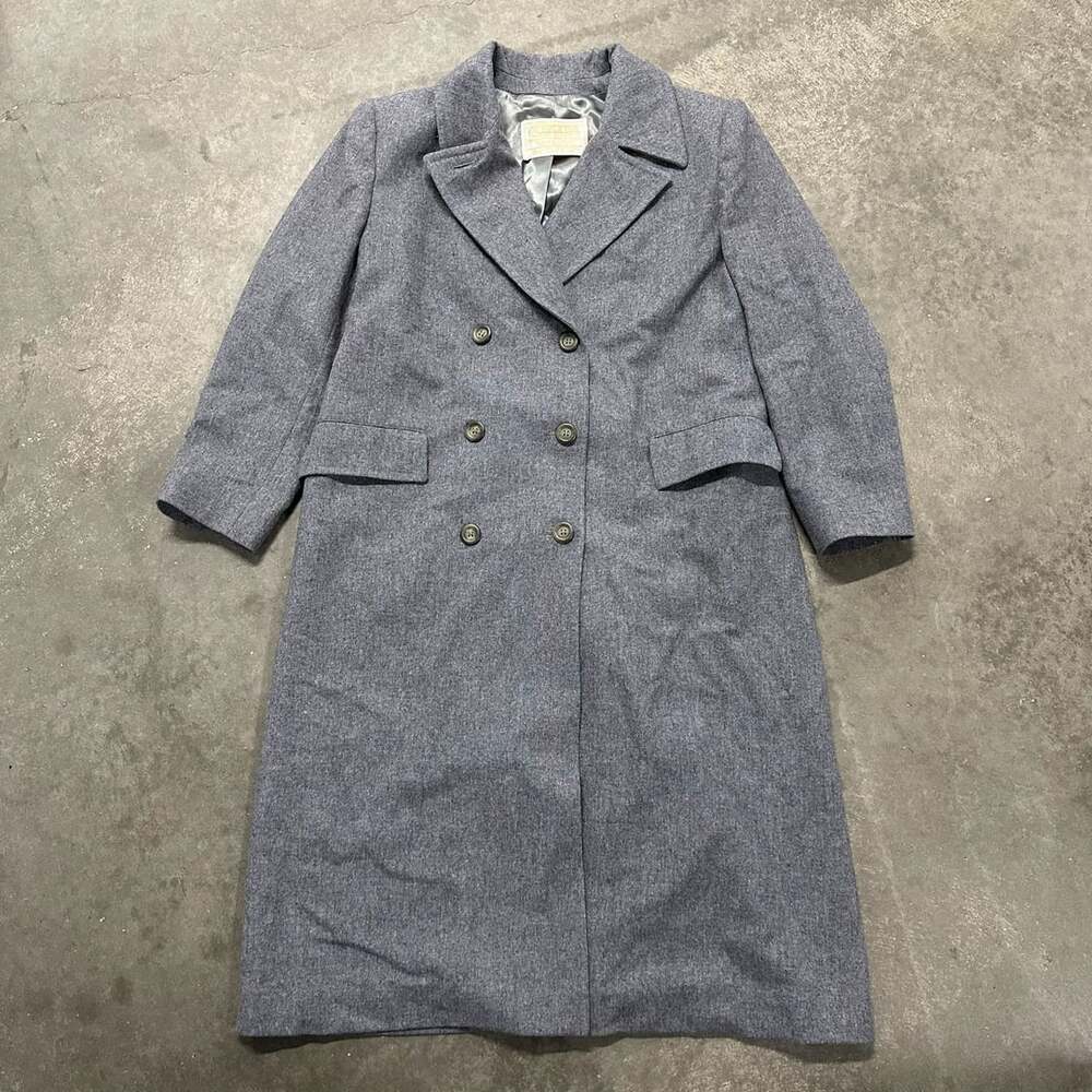 Vintage Pendleton Virgin Wool Double Breasted Long Coat Made USA Size 10